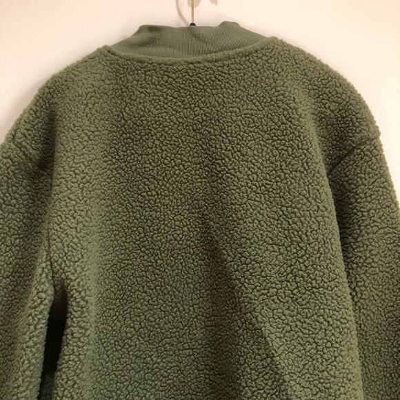 Zyia Active Women's Olive Flying V Fleece Jacket Size Medium Green Full Zip - Picture 7 of 10